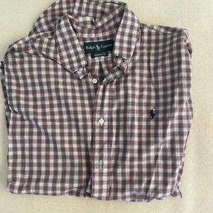 Plaid Mens Ralph Lauren Classic Fit button up